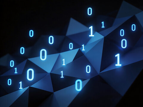Binary numbers on geometric shapes