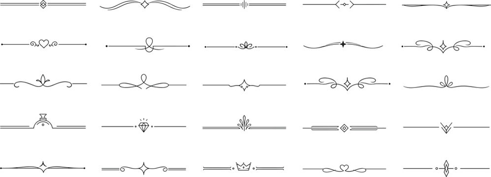 Luxury Decorative Dividers Vector Collection &ndash; 25 Premium Elegant Branding Separator Elements