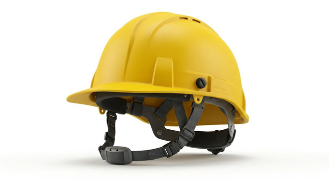 Vibrant Yellow Safety Hard Hat, Essential Protective Headgear for Construction Workers and Industrial Site Safety