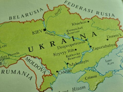 Detailed Map of Ukraine Showing Major Cities Borders Rivers and Geographic Features map of Indonesia Version