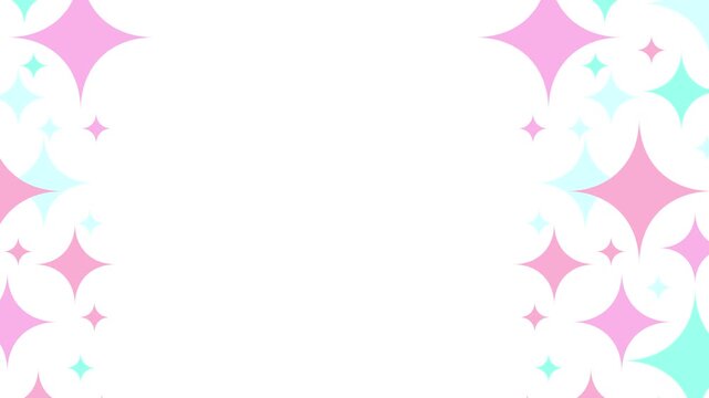 Pastel sparkle star frame border 4K