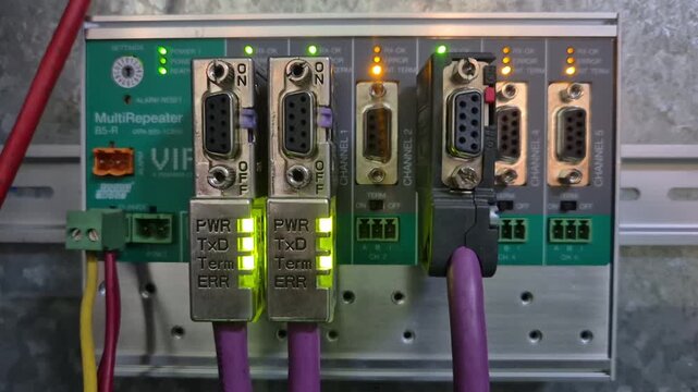 Programmable Logic Controllers (PLCs) for modern machinery in industrial plants provide automated control, ensuring high precision in production.
