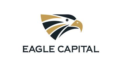 Fototapeta premium Minimalist Flat Vector Logo Design Featuring a Geometric Eagle Head.eps