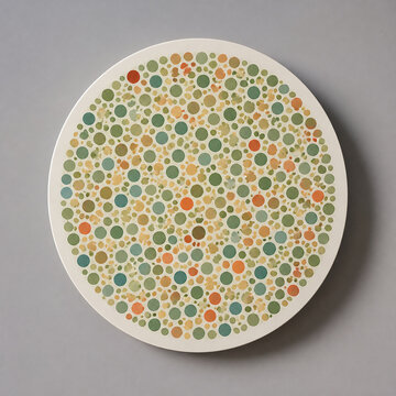 Abstract dotted color vision test plate