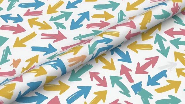 Animated arrows pattern, directional choices, forward movement, abstract graphic, motion background