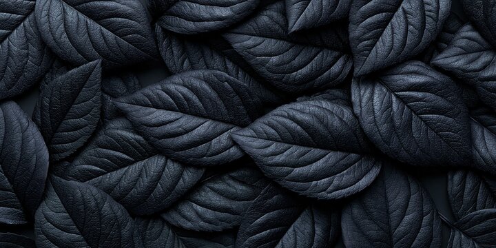 Leaf and dark leaves pattern forming a moody botanical texture for nature background
