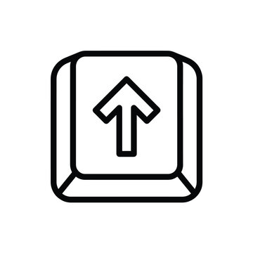 Arrow up key icon for computer keyboard interface design