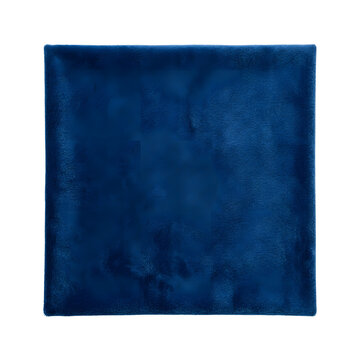 Deep royal blue velvet plush fabric swatch isolated