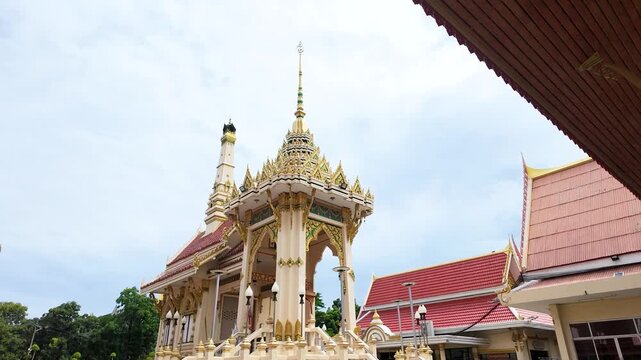 Traditional Buddhist Crematorium Architecture at Koh Kret in Nonthaburi Thailand