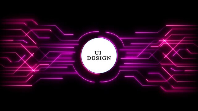 Modern UI design concept with glowing hexagon network. Futuristic user interface technology for digital apps and software development.