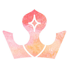 Pink textured paper crown sticker design element © Rawpixel.com