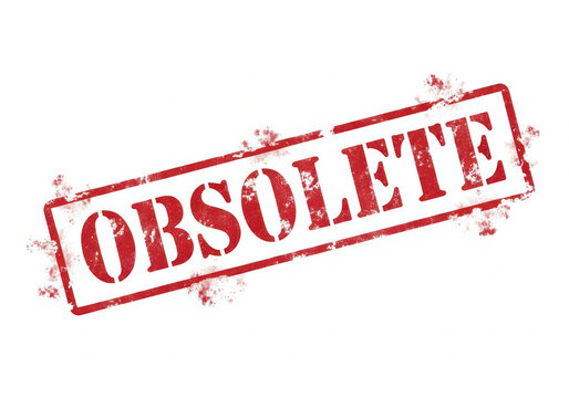 Red grunge rubber stamp with the word obsolete written in capital letters