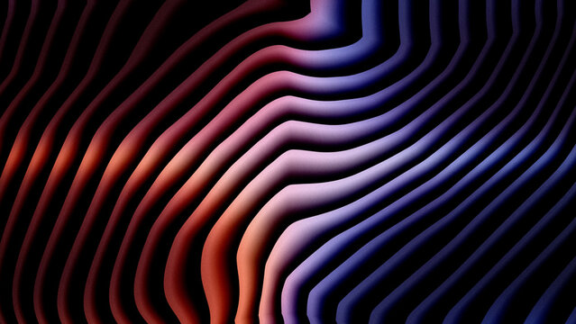 Curved lines in gradient colors a 3d abstract background