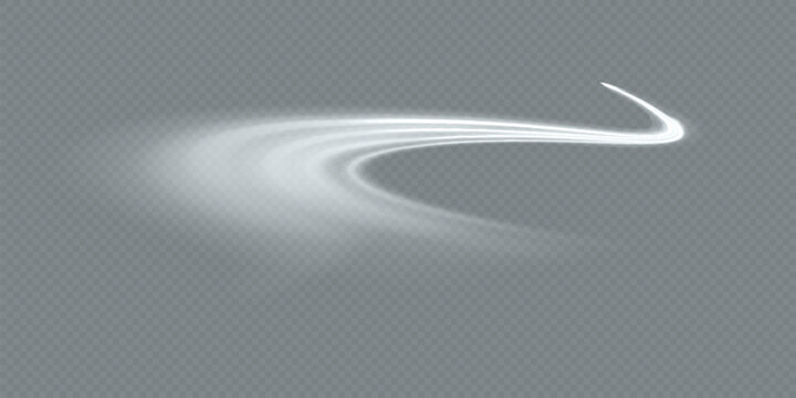 White neon wave road speed motion light streak glowing trail beam laser curve fast expressway highway night car blur.