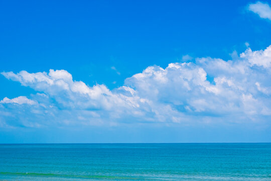 Tropical Nature ocean and summer sea water with beautiful bright sunlight. Perfect for summer vacation and travel background	
