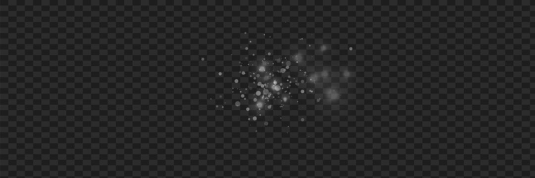 Luxury Holiday Glitter Dust PNG with white Christmas Glow, Transparent Sparkling Light Overlay for Greeting