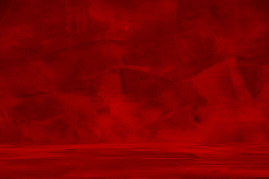 Wall interior background, studio and backdrops show products.with shadow from window color Red background for text insertion and presentation product	
