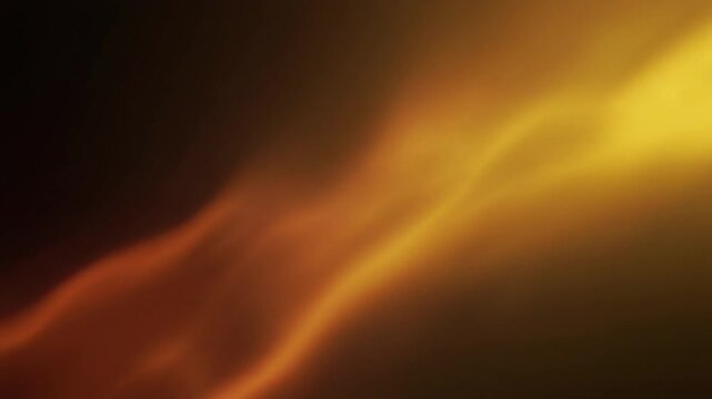Warm golden sunset cinematic light leak overlay with honey gold, amber and peach gradients, realistic lens flare, optical bloom and seamless looping motion for premium video editing on dark background