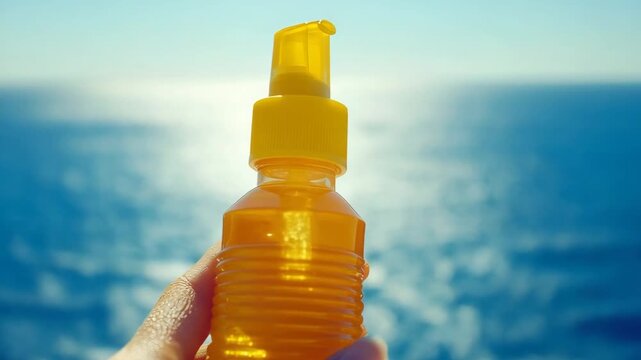 selective focus cinematic skincare protection sunlight exposure skin cancer prevention conceptual overlay