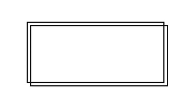 Minimalist Black Double Rectangle Border Graphic with Clean Lines and Empty Central Space, Suitable for Framing Text, Images, Quotes and Highlighting Content, Simple and Versatile Design Element