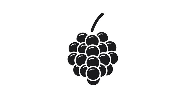 Minimalist Blackberry Fruit Icon with Simple Outline and Grouped Round Shape, Symbol of Nature, Freshness, Healthy Food, Organic Nutrition and Sweet Berry Flavor, Flat Vector Illustration Design