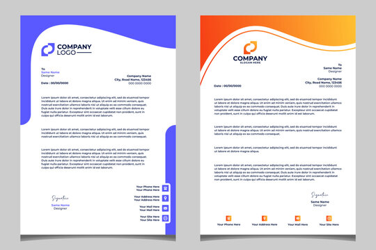 letterhead flyer business corporate design template