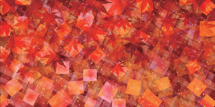 Vibrant Japanese Autumn Maple Leaf Pattern Background