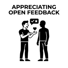 Naklejka premium Appreciating Open Feedback Two People Exchanging Ideas and Thoughts.