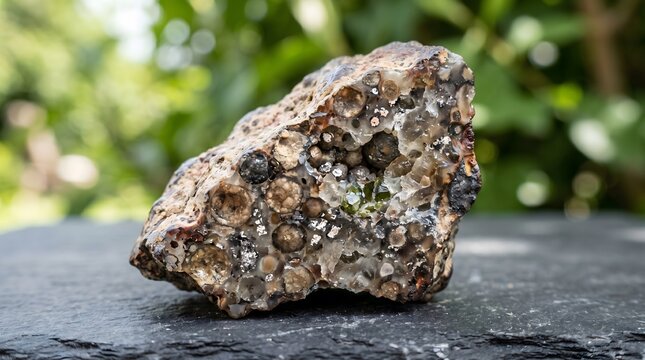 Raw pyrite specimen displayed on slate a stunning mineral formation for collectors and enthusiasts