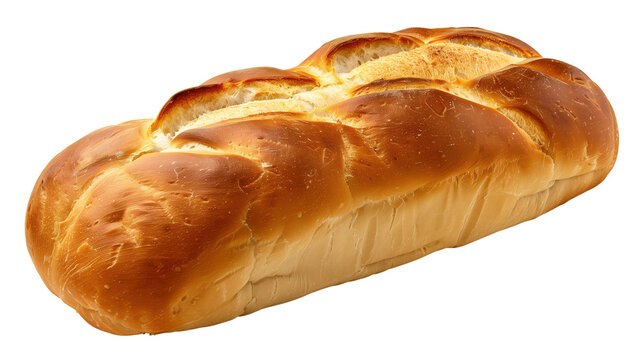 Freshly Baked Long Bread Loaf on Transparent Background Isolated Cutout