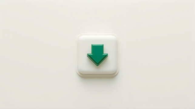 Minimalist downward arrow button on a clean interface