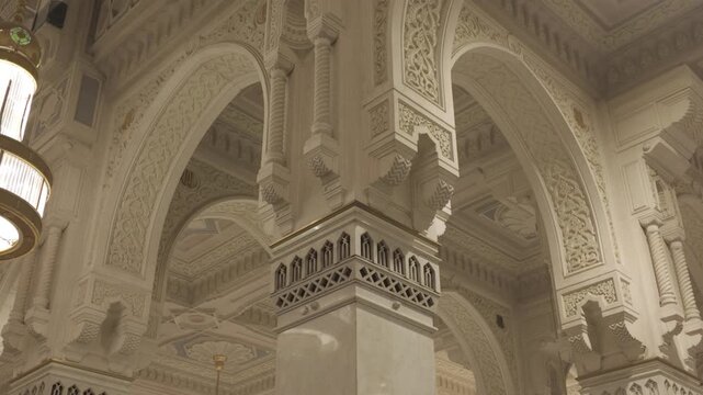 interior of The Grand Mosque in Mecca, Masjidil Haram.