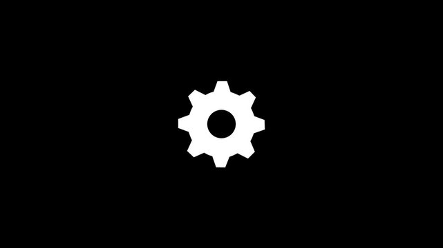 Update setting icon setup animation. setting icon with spinning gears icon animated. 4k Motion Graphic .