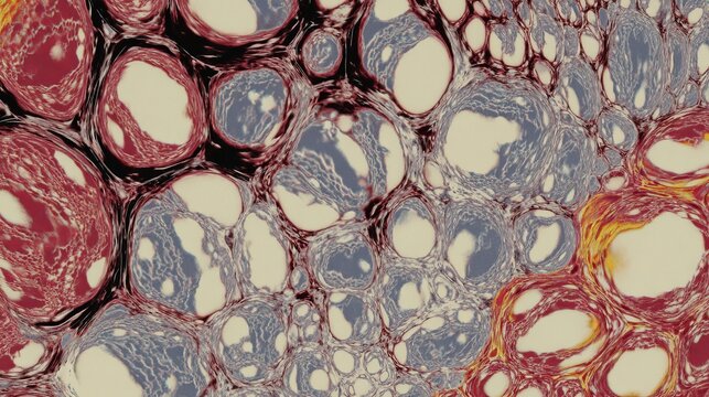 Futuristic macro study of translucent pebble-like cells with smooth glassy surface, liquid depth, reflective edges, subtle iridescence, clean cellular geometry, advanced polymer texture