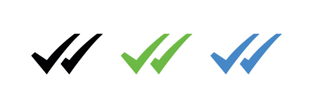 Double Check Symbol Vector Illustration