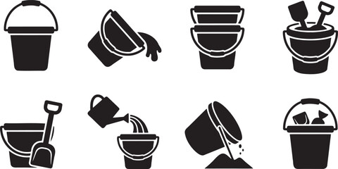 Sand buckets shovels beach toys and garden watering cans © HM