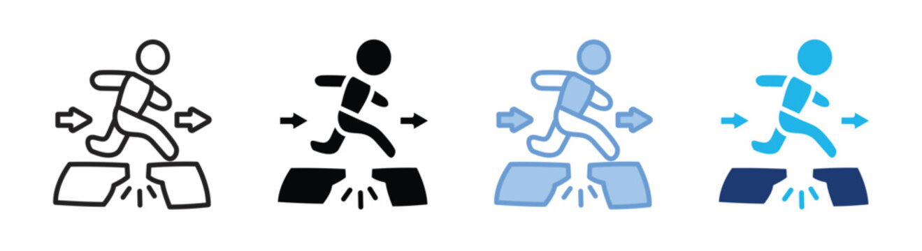 Difficulty icon set multiple style collection
