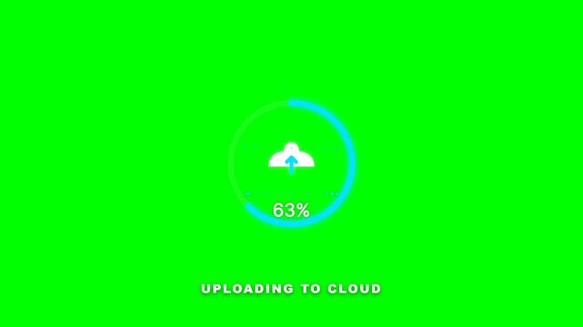 Uploading Animation Cloud Transfer Progress Arrow Up File Send 4K