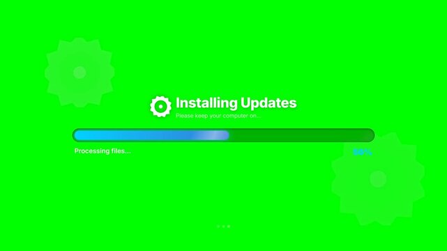 Installing Update Animation System Progress Bar Upgrade Loading 4K