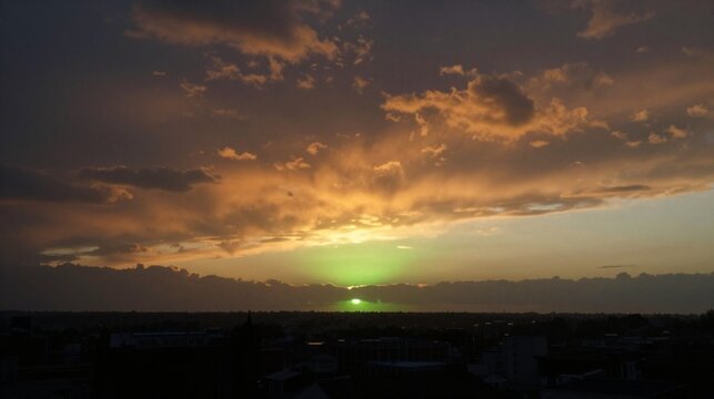 Green flash at Sunset