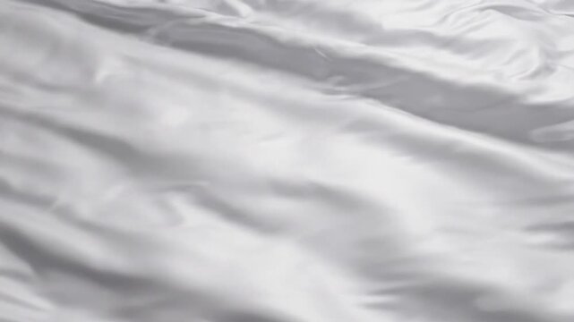 Soft White Silk Fabric Texture Background with Gentle Flowing Waves and Smooth Satin Surface for Elegant Abstract Design