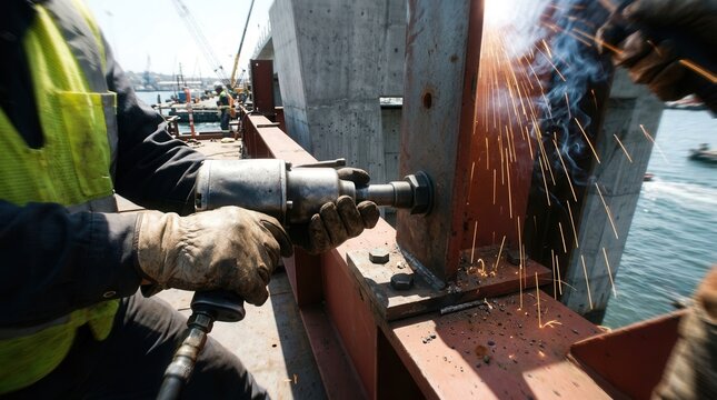 Industrial Welding and Construction: Creating Steel Structures with Precision and Force