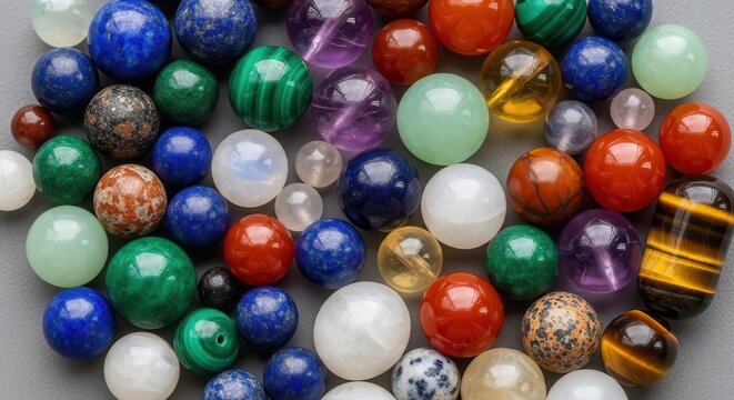 Assortment of Polished Gemstone Spheres