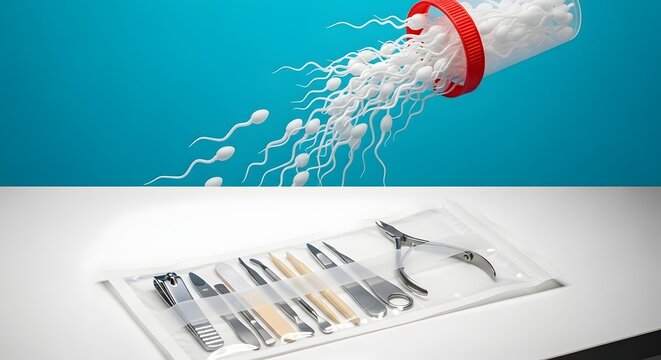 Sterilized Dental Tools Kit and Sperm Whale Concept