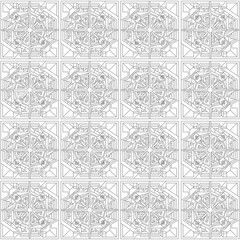 Fototapeta premium Geometric Pattern, Abstract Op Art, Tessellation, Optical Illusion, Black and White