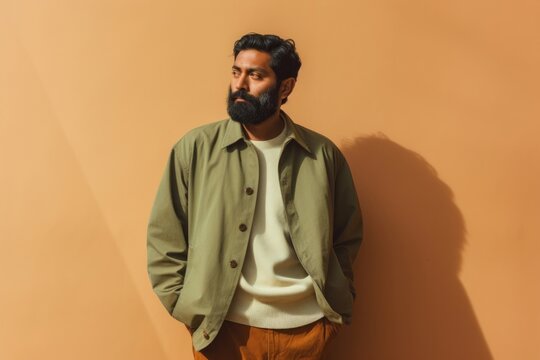 Autumn clothing portrait beard adult.