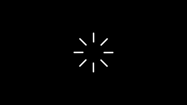 UI Click and Loading Spinner Icon Animation Set on Transparent Background with Alpha Channel