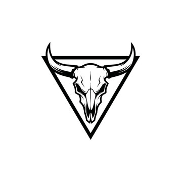 Bull Skull Triangle Emblem