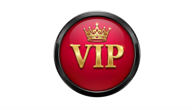 VIP badge icon for exclusive access. Symbol of premium membership and elite status.
