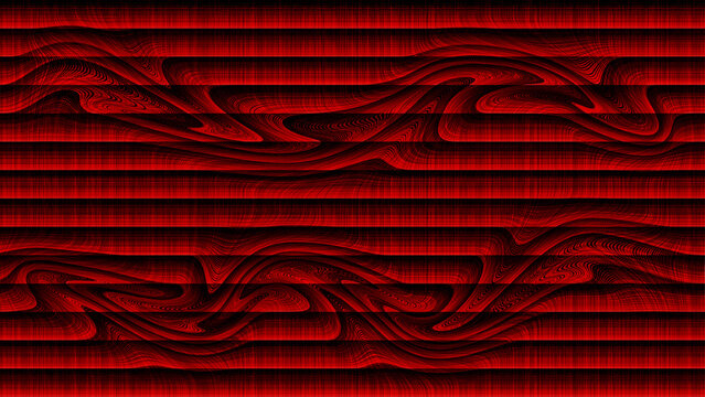 Abstract red and black digital glitch texture with horizontal lines pattern